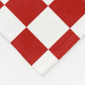 Geruite vierkanten rood wit geometrische retro fleece deken (Hoek)