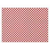 Geruite vierkanten rood wit geometrische retro tafelkleed (Voorkant (Horizontaal))