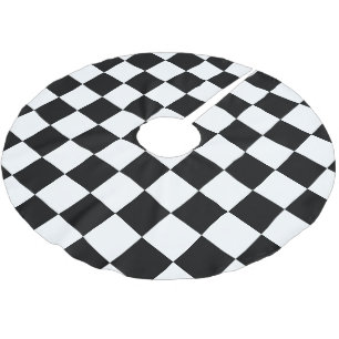 Geruite vierkanten zwart en wit geometrisch retro kerstboom rok