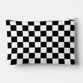 Geruite vierkanten Zwart-wit geometriepatroon Etui (Achterkant)