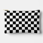 Geruite vierkanten Zwart-wit geometriepatroon Etui (Voorkant)