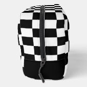 Geruite vierkanten Zwart-wit geometriepatroon Toilettasje (Rechts)