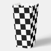 Geruite vierkanten Zwart-wit geometrische retro Bedankdoosjes (Voorkant)