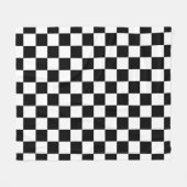 Geruite vierkanten zwart-wit geometrische retro fleece deken (Voorkant (Horizontaal))