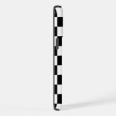 Geruite vierkanten zwart-wit geometrische retro iPhone hoesje (Rechterkant)