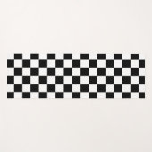 Geruite vierkanten zwart-wit geometrische retro yogamat (Voorkant (horizontaal))