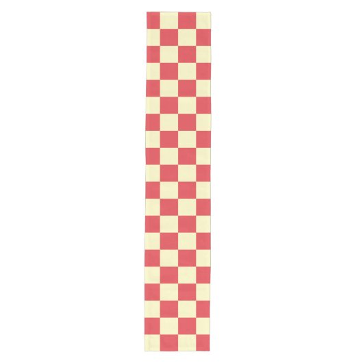 Geruite vintage Franse zomerse picknick Medium Tafelloper (Voorkant)