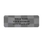 Geruite vlag Adreslabel Etiket (Voorkant)