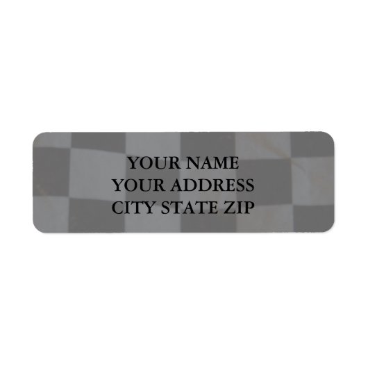 Geruite vlag Adreslabel Etiket (Voorkant)