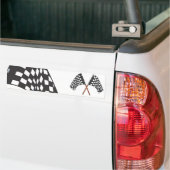 geruite vlag bumpersticker (Op Truck)