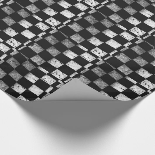 Geruite Vlag Cadeaupapier (Hoek)