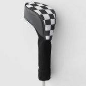 Geruite Vlag - Golfkop Hoesje Golfheadcover (Schuin)