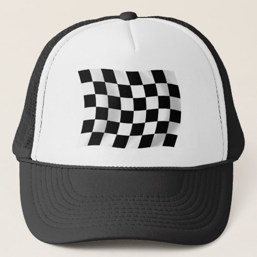 Geruite Vlag Hoed Trucker Pet (Voorkant)