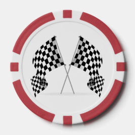 Geruite Vlag Ontwerp Poker Chips