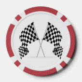 Geruite Vlag Ontwerp Poker Chips (Achterkant)