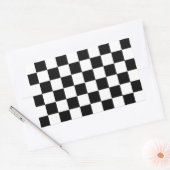 Geruite vlag Racing Design Schaakbord Rechthoekige Sticker (Envelop)