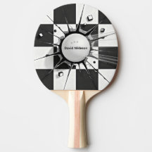 Geruite Vlag Sport Tafeltennis Bal Doorbraak,