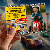 Geruite vlag voor kinderen met foto kaart