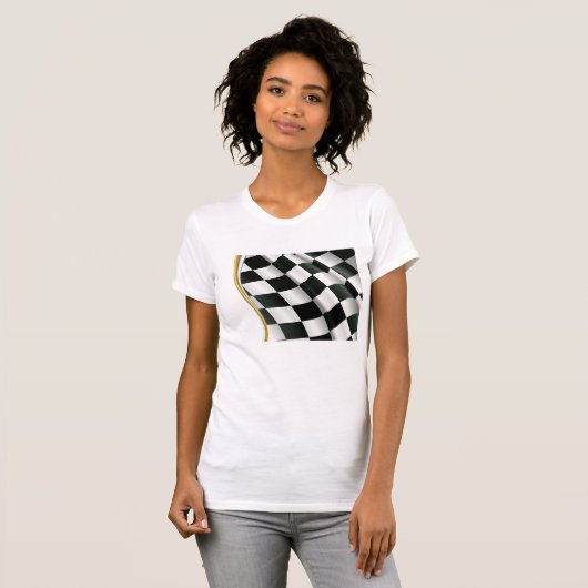 Geruite vlag Vrouwen T-shirt (Voorkant volledig)
