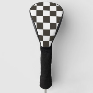 Geruite vlaggenpatroon golfheadcover