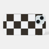 Geruite vlaggenpatroon iPhone 15 case (Achterkant horizontaal)