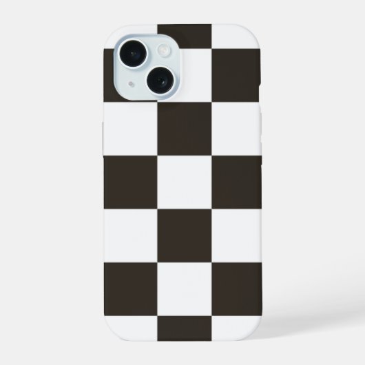Geruite vlaggenpatroon iPhone 15 case (Achterkant)