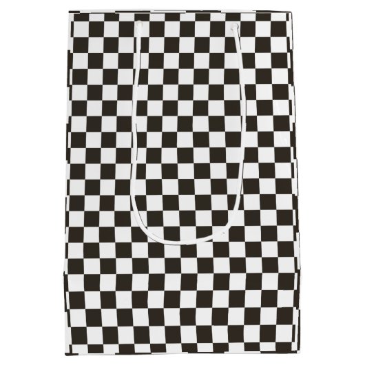 Geruite vlaggenpatroon medium cadeauzakje (Achterkant)