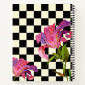 Geruite Waterverf Bloemen Notitieboek (Achterkant)