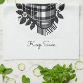 geruite waterverf drink boerderij latte Coffee Theedoek (Gevouwen)