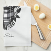 geruite waterverf drink boerderij latte Coffee Theedoek (Quarter Fold)