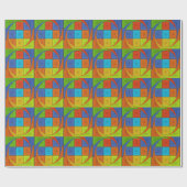 Geruite Wervel Kunstprint Cadeaupapier (Vlak)