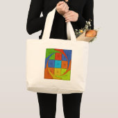 Geruite Wervelende Kunstprint Grote Tote Bag (Voorkant (product))