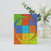 Geruite Whirl Art Print Briefkaart (Staand voorkant)