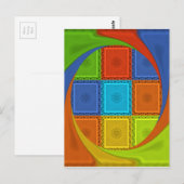 Geruite Whirl Art Print Briefkaart (Voorkant / Achterkant)