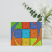 Geruite Whirl Art Print Briefkaart (Staand voorkant)