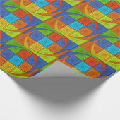 Geruite Whirl Art Print Cadeaupapier (Hoek)