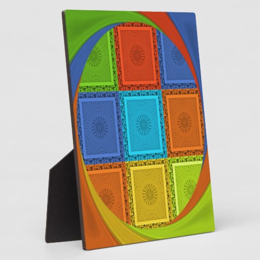 Geruite Whirl Art Print Fotoplaat (Zijkant)