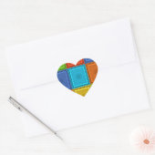 Geruite Whirl Art Print Hart Sticker (Envelop)