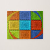 Geruite Whirl Art Print Legpuzzel (Horizontaal)