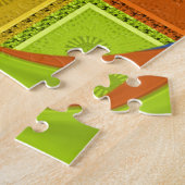 Geruite Whirl Art Print Legpuzzel (Zijkant)