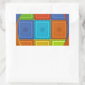 Geruite Whirl Art Print Rechthoekige Sticker (Tas)