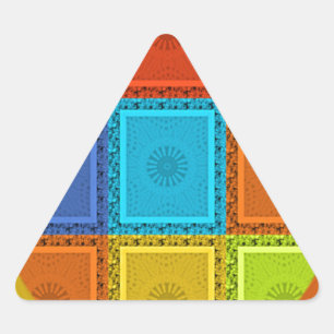 Geruite Whirl Art Print Sticker