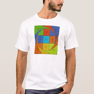 Geruite Whirl Art Print T-shirt