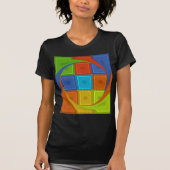 Geruite Whirl Art Print T-shirt (Voorkant)
