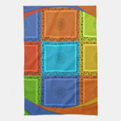 Geruite Whirl Art Print Theedoek (Verticaal)