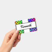 Geruite wielen door Kenneth Yoncich Badge (Handheld)