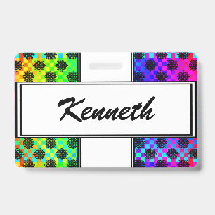 Geruite wielen door Kenneth Yoncich Badge