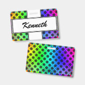 Geruite wielen door Kenneth Yoncich Badge (Voor- en achterkant)