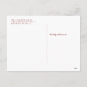 Geruite winter sjaal Kerstkaart - Baksteen Feestdagenkaart (Achterkant)