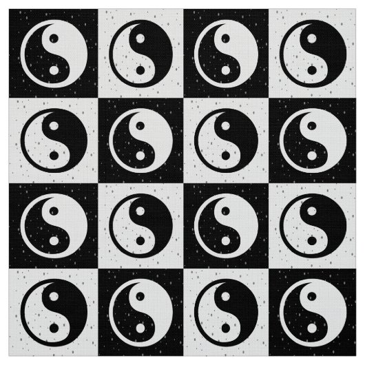 Geruite Ying-yang Stof (Swatch)